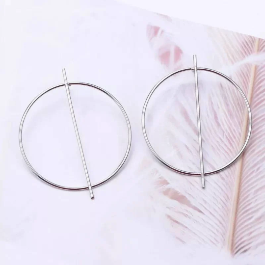 boucles d'oreille rondes créoles argent Shinyboheme