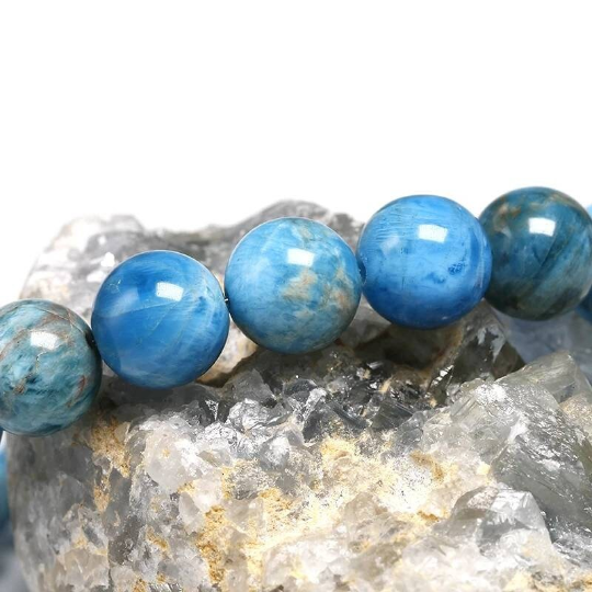 Bracelet de perle en pierre naturelle d apatite 8mm