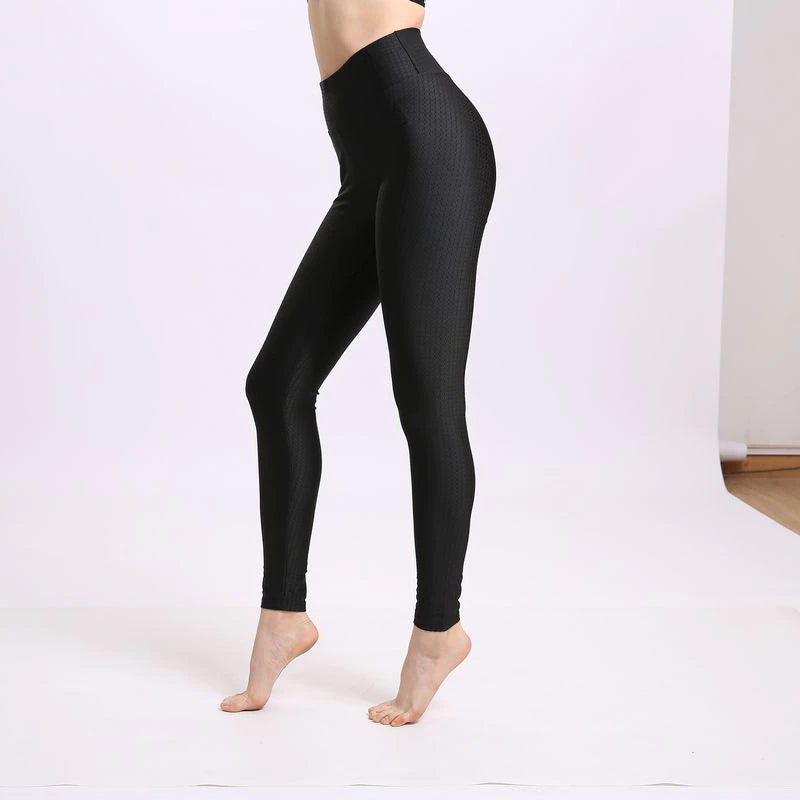 pentalon de sport femme sexy mouant nid d'abeille