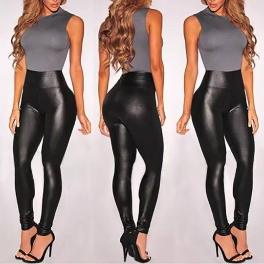 pentalon leggings simili cuir moulant sexy femme