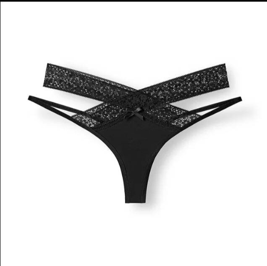 C3 String Sexy pour femmes tissu extensible et dentelle