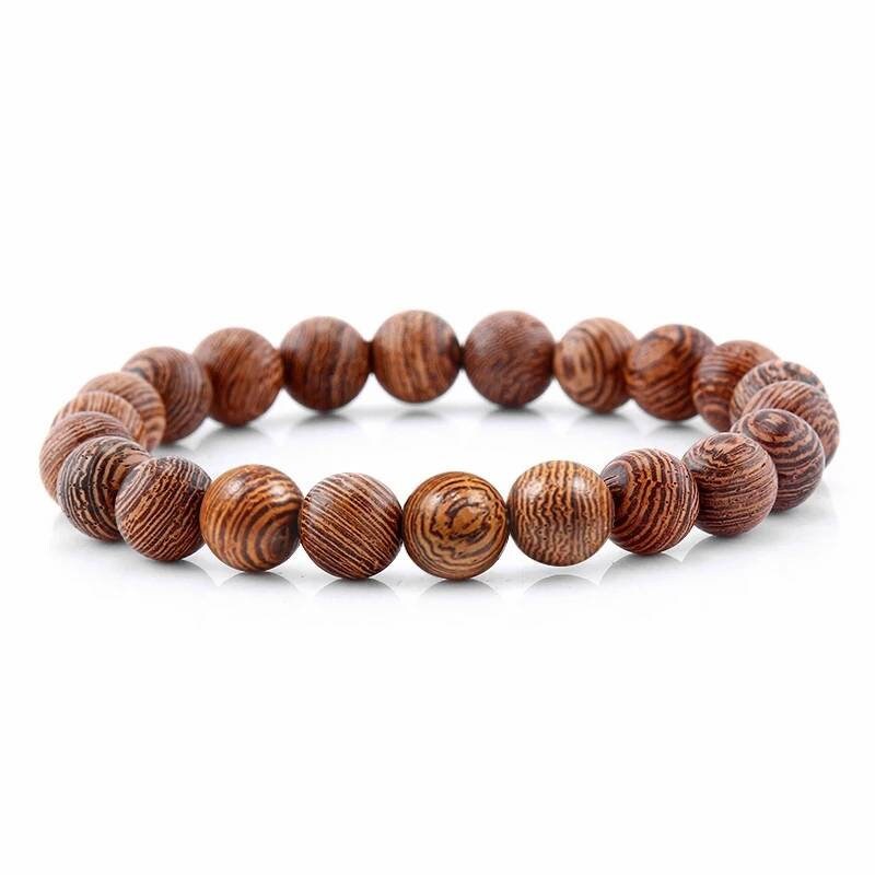 Bracelet en bois bois de sental Shinyboheme perles de bois 8mm bracelet homme bracelet femme en bois naturel bracelet de lithothérapie