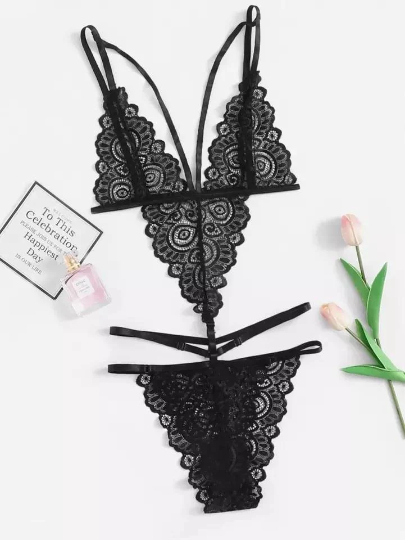 N10 Lingerie Sexy body string en dentelle