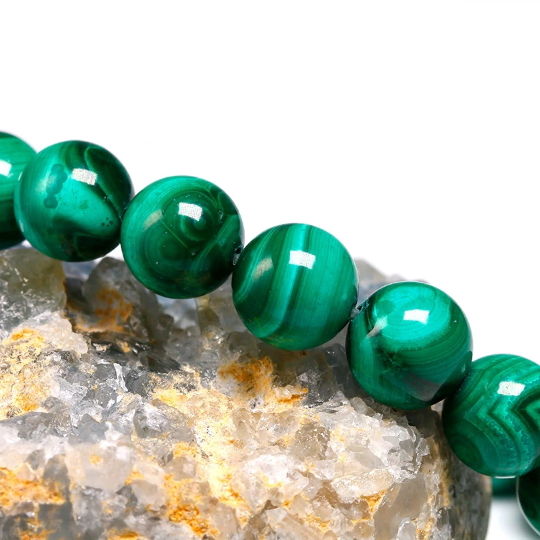 Bracelet de perle pierre naturelle de malachite AAA 8mm