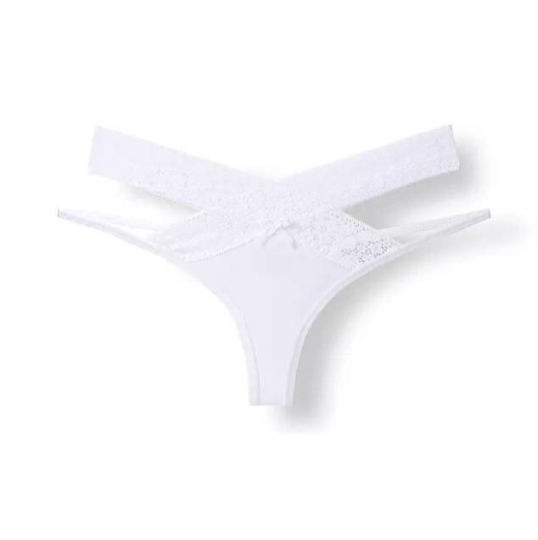 String en dentelle sexy femme blanc