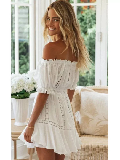 juoe et top en dentelle blanche boho chic
