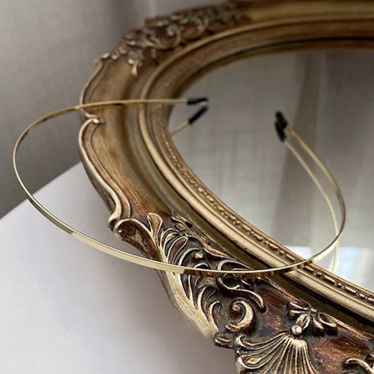 Serre-tête diadème simple couelur or - Shinyboheme - Bijoux pour coiffure - Accessoire coiffure de mariée - Coiffure de mariage - Diadème pour mariée et demoiselles d'honneur - Bijoux de cheveux femme - Accessoire pour mariée bohème - Bijoux bohème chic pour mariée - Shiny Bohème