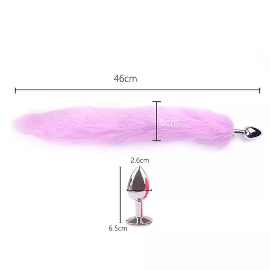 Shinyboheme - Sextoy plug anal queue de renard - Pet play plug anal renard - Sextoy hentai -  Queue de renard plug anal rose