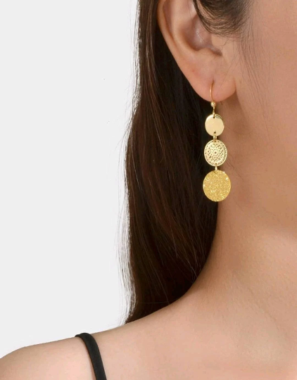 Boucles d'oreille créoles - Créoles triples - Créoles bohèmes - Boucles d'oreille créoles - Créoles hippie chic - Créoles bohochic - Shinyboheme
