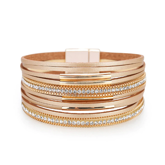 Manchette en cuir  femme - Shinyboheme - Bijoux fantaisie pour femme - Bracelet bohochic femme - Manchette bohochic - Manchette bohème chic - Bijoux bohochic - Manchette femmme élégante - Bijoux pour tenue de soirée - Bijoux class femme - Bijoux élégant femme pas cher - Bijoux fantaisie femme - Shiny Bohème