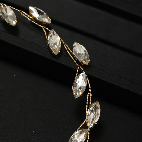 Diadème feuilles d'or - Shinyboheme - Bijoux pour coiffure - Accessoire coiffure de mariée - Coiffure de mariage - Diadème pour mariée et demoiselles d'honneur - Bijoux de cheveux femme - Accessoire pour mariée bohème - Bijoux bohème chic pour mariée - Shiny Bohème