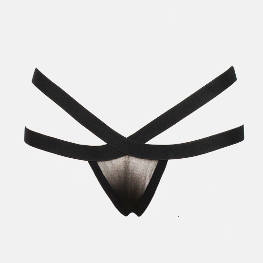 String noir pour femme transparent