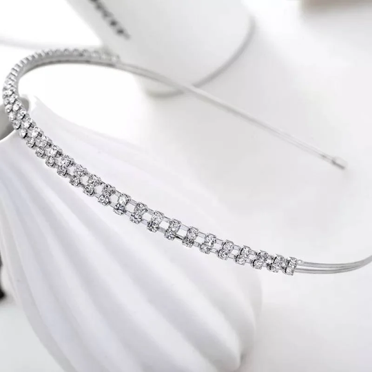 Serre-tête diadème avec strass- Shinyboheme - Bijoux pour coiffure - Accessoire coiffure de mariée - Coiffure de mariage - Diadème pour mariée et demoiselles d'honneur - Bijoux de cheveux femme - Accessoire pour mariée bohème - Bijoux bohème chic pour mariée - Shiny Bohème