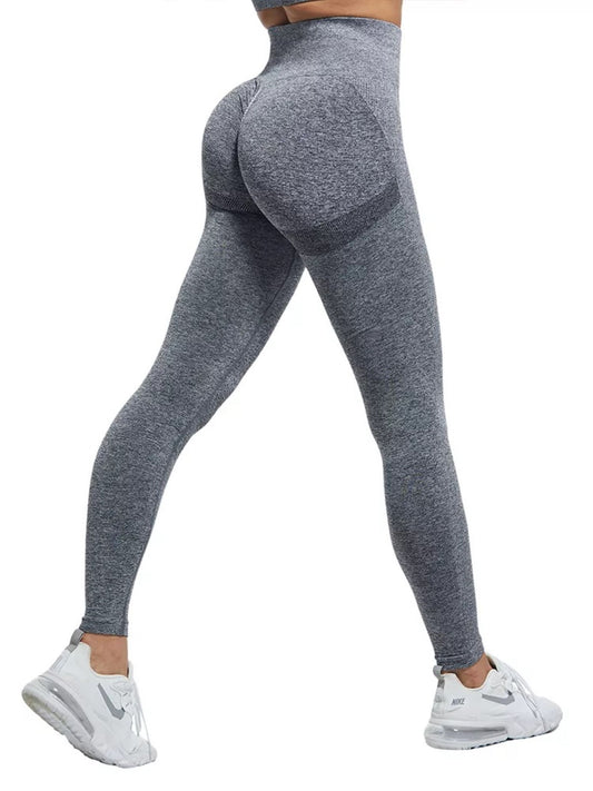 leggings de sport gris sexy moulant